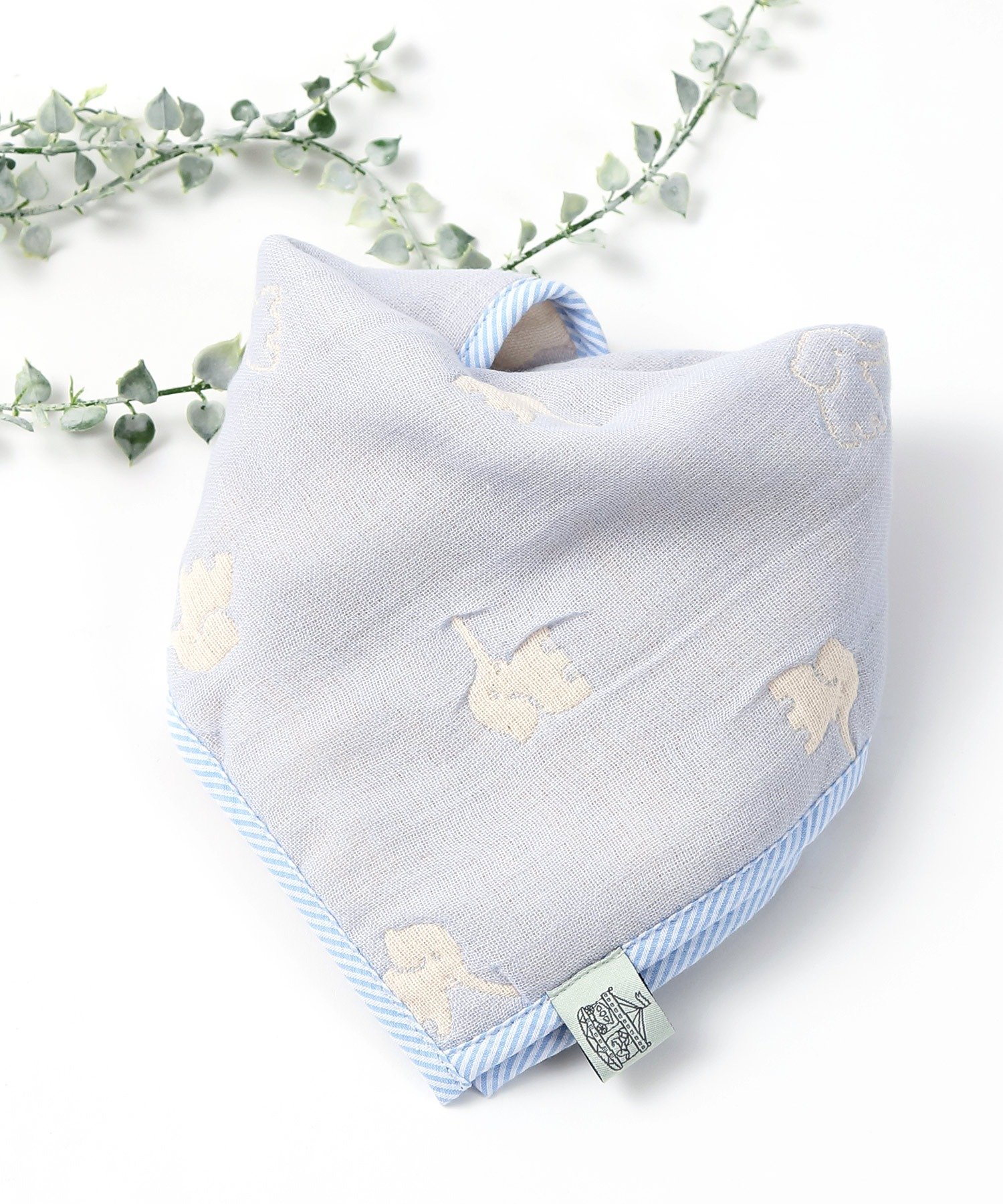 panpantutu ふんわりハンカチビブ(6重織ガーゼ) パンパンチュチュ マタニティウェア・ベビー用品 スタイ・よだれかけ ホワイト