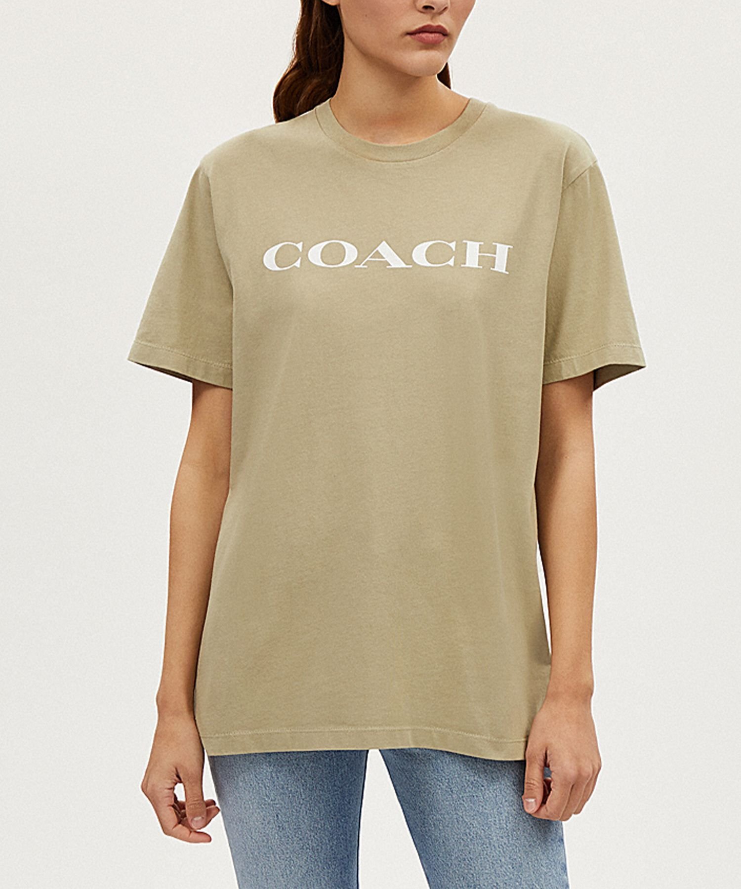 【SALE／62%OFF】COACH OUTLET シグネチャー Tシャツ コーチ　アウトレット トップス カットソー・Tシャツ グリーン【送料無料】