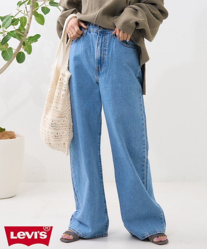 Levi's RIBCAGE WIDE LEG ե꡼ȥ ѥ 󥺡ǥ˥ѥ ֥롼̵