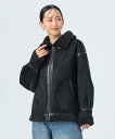 BEAMS HEART WOMEN フェイク ムートン フライト ジャケット ビームス ハート ジャケット・アウター ブルゾン・ジャンパー ブラウン ブラック ベージュ【送料無料】