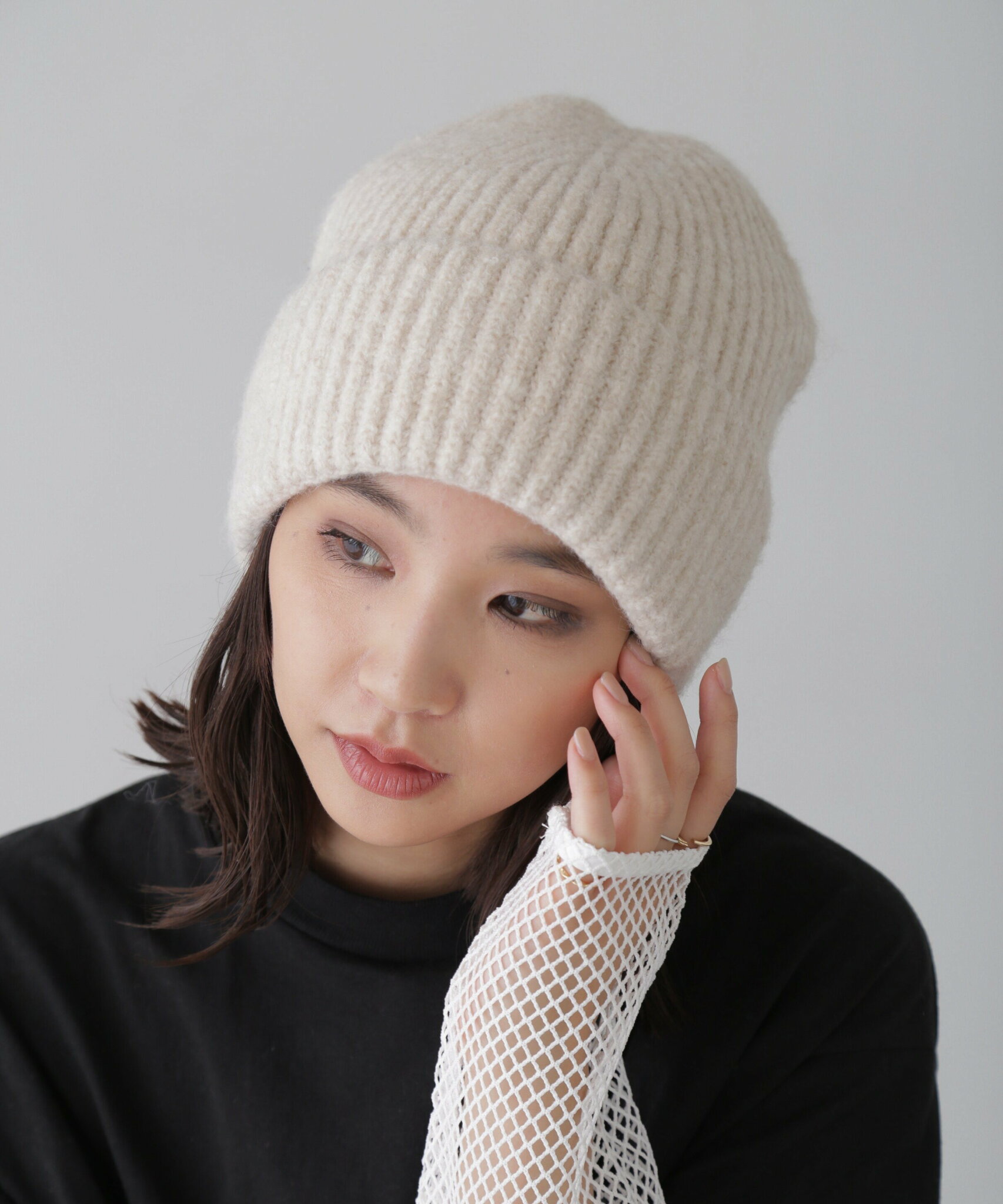 【SALE/30%OFF】FREE'S MART ミックスヤーンニットキャップ フリーズ マート ファッション雑貨 マフラー・ストール・ネックウォーマー ピンク ブラック ホワイト