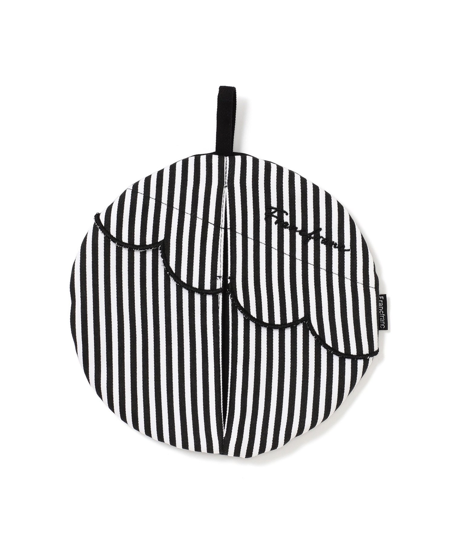 Francfranc スカラップ ポットホルダー ブラック フランフラン 食器・調理器具・キッチン用品 その他の..