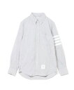 THOM BROWNE STRAIGHT FIT SHIRT IN FLANNEL トムブラウン トップス シャツ・ブラウス グレー ネイビー【送料無料】