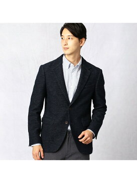 【SALE／50%OFF】COMME CA MEN リングツイードジャージージャケット コムサメン コート/ジャケット テーラードジャケット ネイビー グレー ブラック【送料無料】