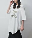 【SALE／50 OFF】RETRO GIRL ロゴルーズTee レトロガール トップス カットソー Tシャツ ホワイト グレー