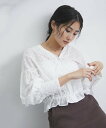 【SALE/60%OFF】VIS ドビーフラワーブラウス ビス トップス シャツ・ブラウス ホワイト パープル ネイビー
