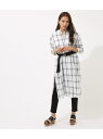 【SALE/70%OFF】AZUL by moussy ワイドチェックガウン アズールバイマウジー カットソー【RBA_S】【RBA_E】