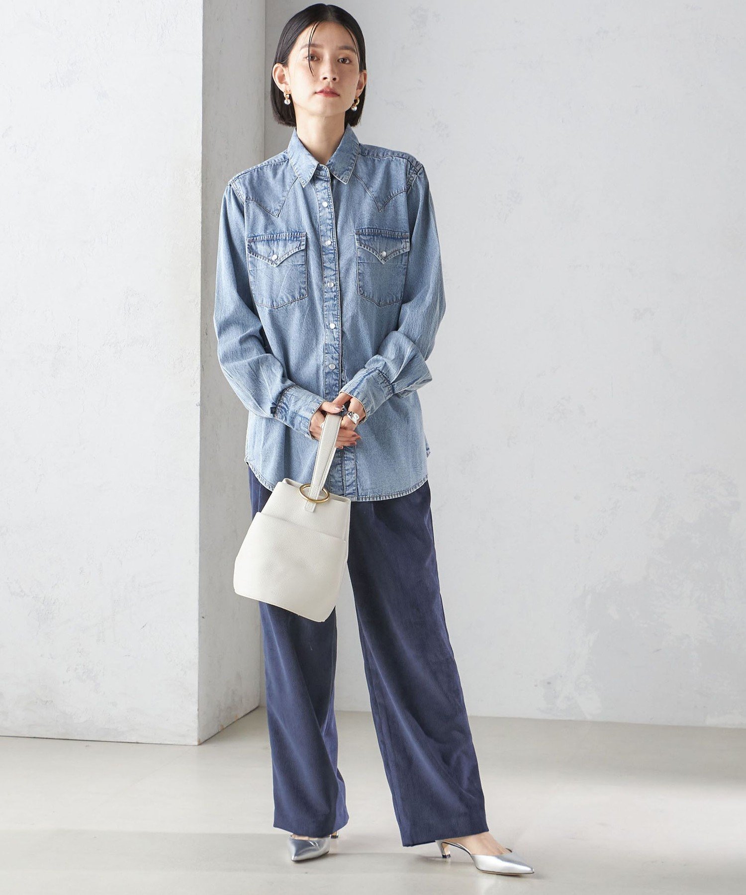 WOMEN ROCKMOUNT:＜洗濯機可能＞デニム ウエスタン シップス トップス シャツ・ブラウス ブルー