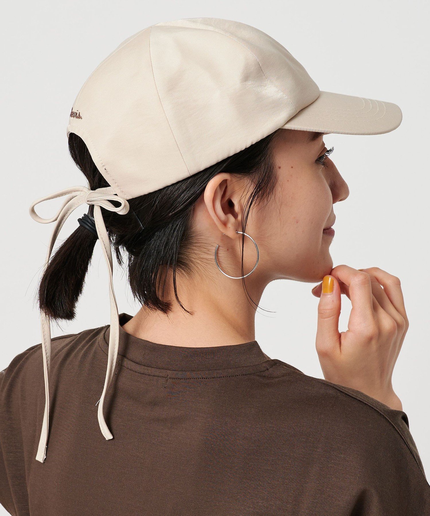 BEAUTY&YOUTH UNITED ARROWS ＜Revis.＞バック リボン ロゴキャップ ビューティー＆ユース　ユナイテッドアローズ 帽子 キャップ ブラック【送料無料】のサムネイル