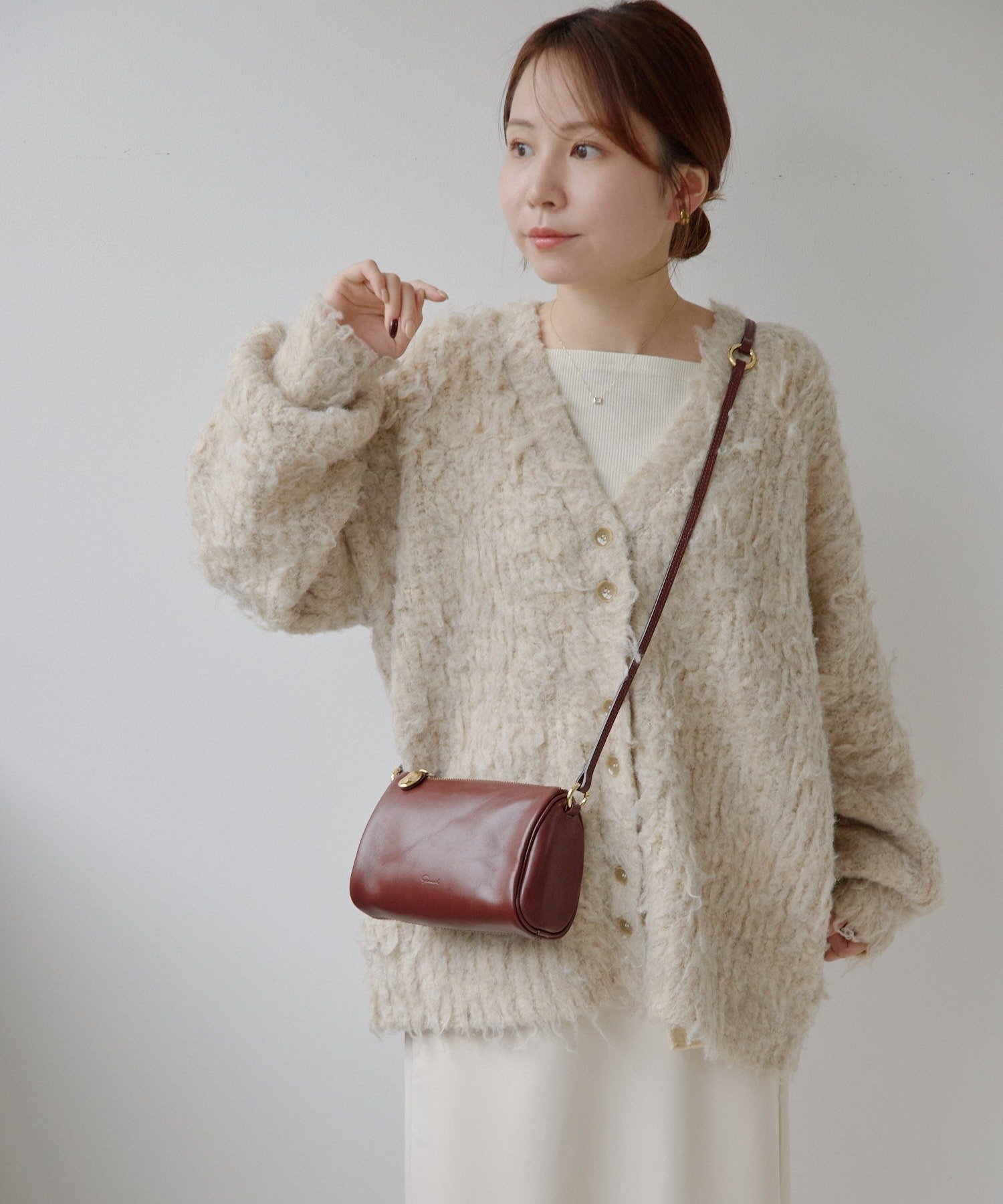 gemeil 3WAYエッグショルダーバッグS(CE-1597) ジェムイル バッグ ショルダーバッグ ブラック ワインレ..