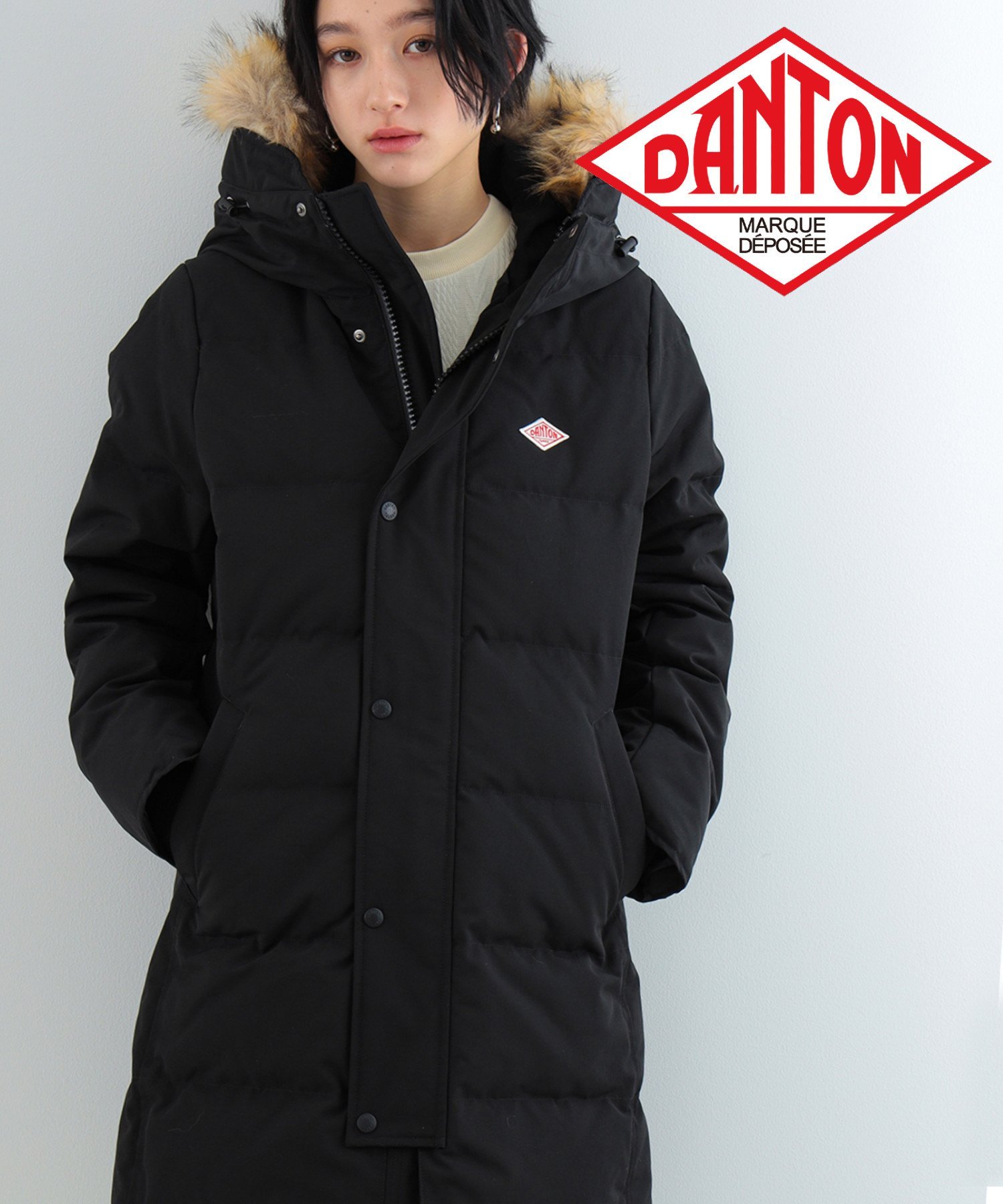 Ray BEAMS 【定番人気】DANTON / フード ダウン コート アウター ダントン danton ビームス ウイメン コート/ジャケット ダウンジャケット ブラック ネイビー【送料無料】