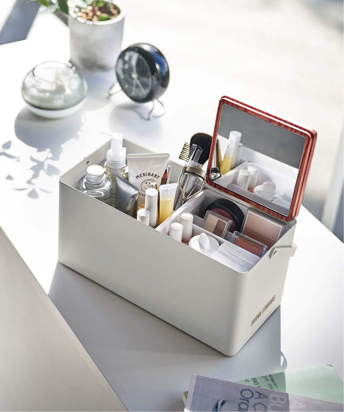 JOURNAL STANDARD FURNITURE 山崎実業【TOWER / タワー*JSF】JSF MAKE UP BOX メイクボックス^ ジャーナルスタンダードファニチャー インテリア・生活雑貨 収納用品・棚・ラック グレー ブラウン【送料無料】