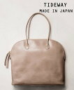 TIDEWAY TIDEWAY/LIGHT LEATHER BOSTON L ライトレザーボストンL 本革 MADE IN JAPAN 日本製 通勤 通学 オフィスカジュアル タイドウェイ T2452 セットアップセブン バッグ ボストンバッグ ベージュ ブラック ブラウン【送料無料】