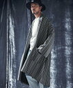 ANGENEHM mcg3535-Stripe melange jacquard knit-sew coat ガウン カンビオ トップス カーディガン グレー ...