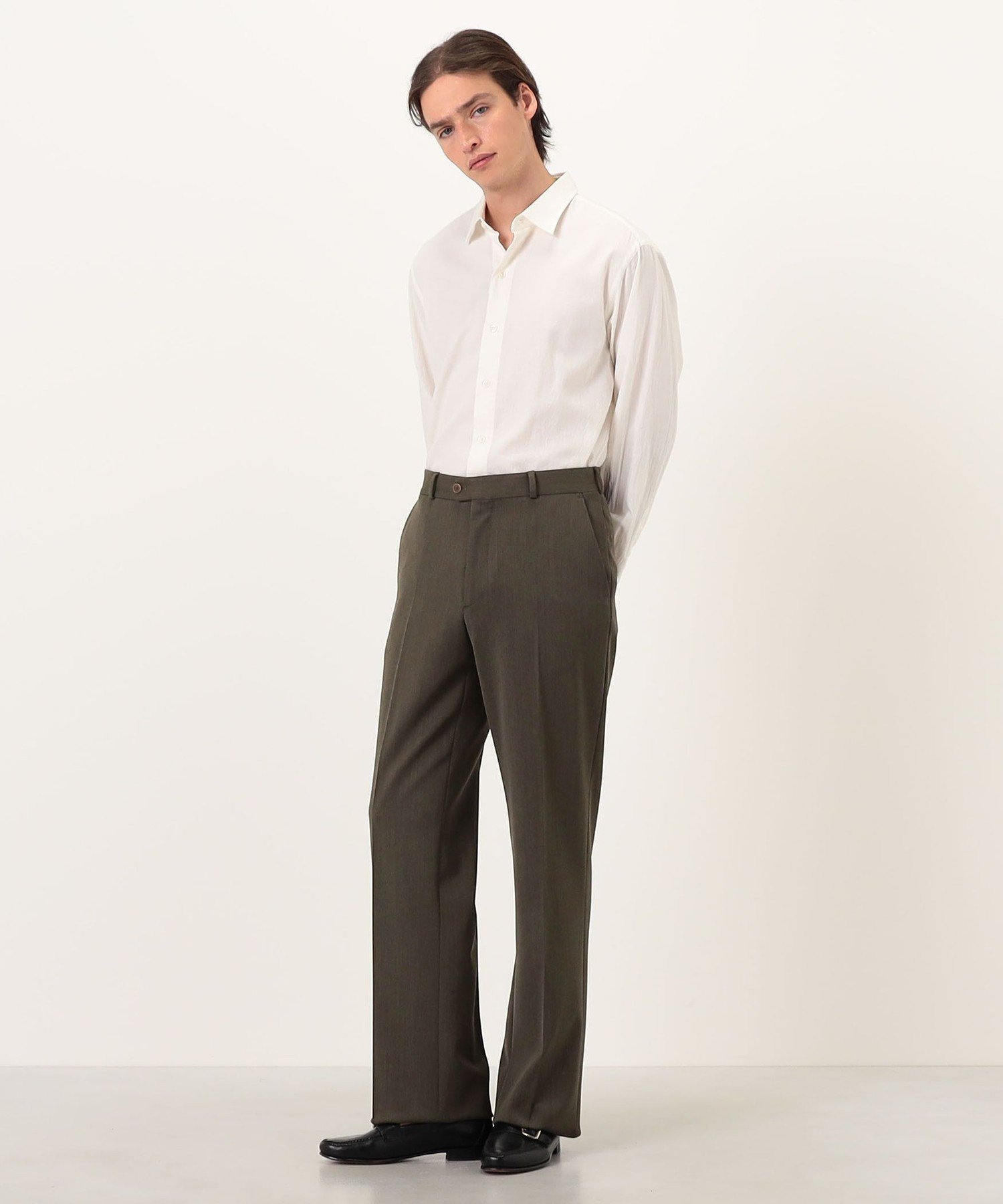 TOMORROWLAND BUYING WEAR BERNARD ZINS MABILLON ポリエステルウール ノープリーツトラウザーズ トゥモローランド パンツ スラックス・ドレスパンツ カーキグリーン【送料無料】