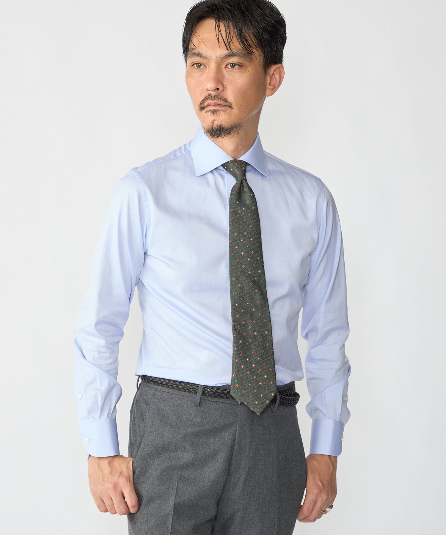 MEN SHIPS: THOMAS MASON ピンポイント オックス ワイドカラー シャツ シップス トップス シャツ・ブラウス ホワイト