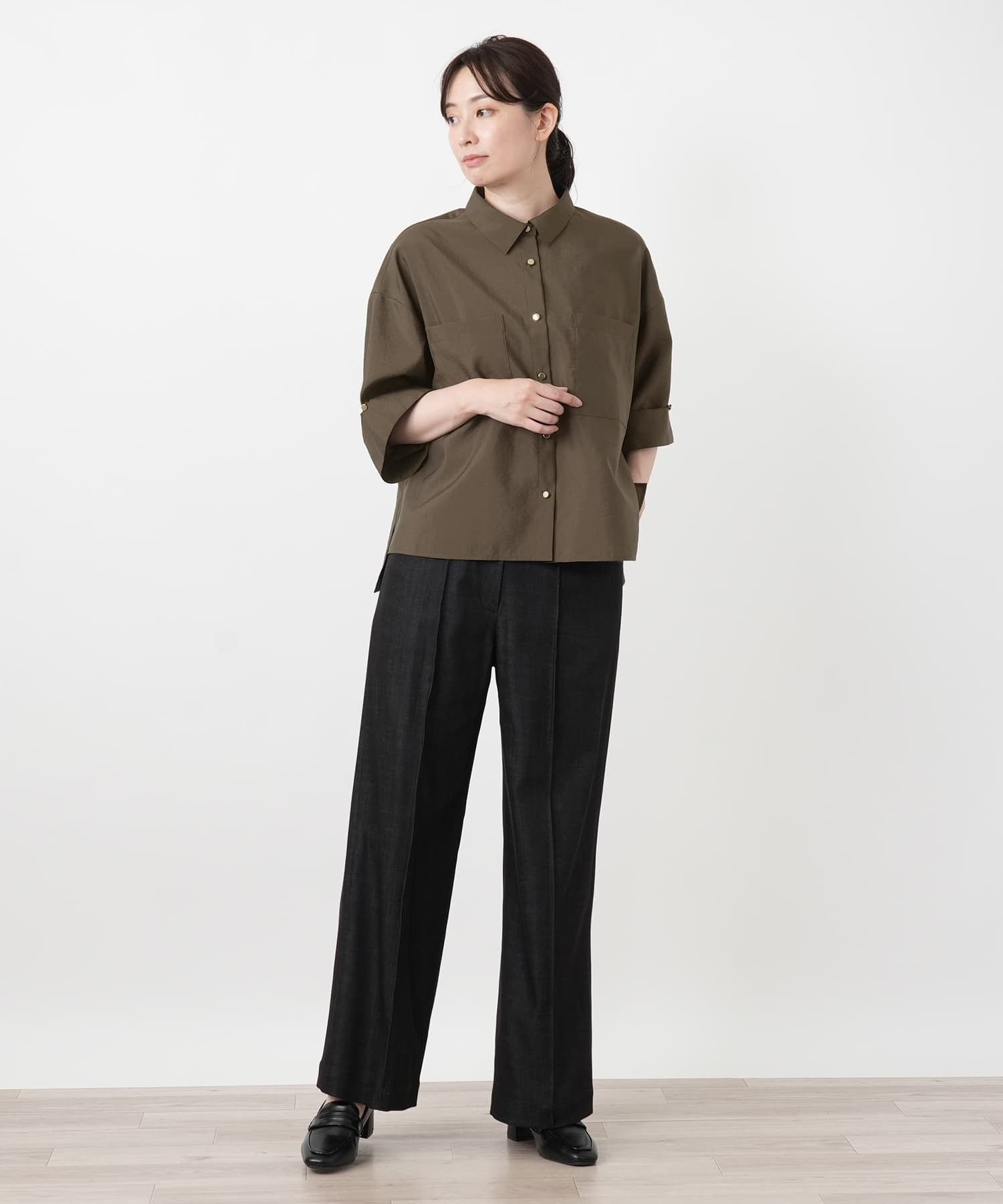Leilian ドロップショルダーブラウス【Leilian WHITE LABEL】 レリアン トップス シャツ・ブラウス ホワイト