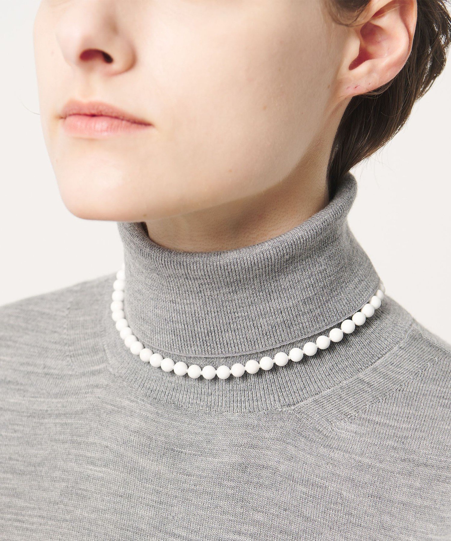 【別注】＜Haute Joaillerie AKIO MORI＞ホワイトオニキス ネックレス ユナイテッドアローズ アクセサリー・腕時計 ネックレス ホワイト