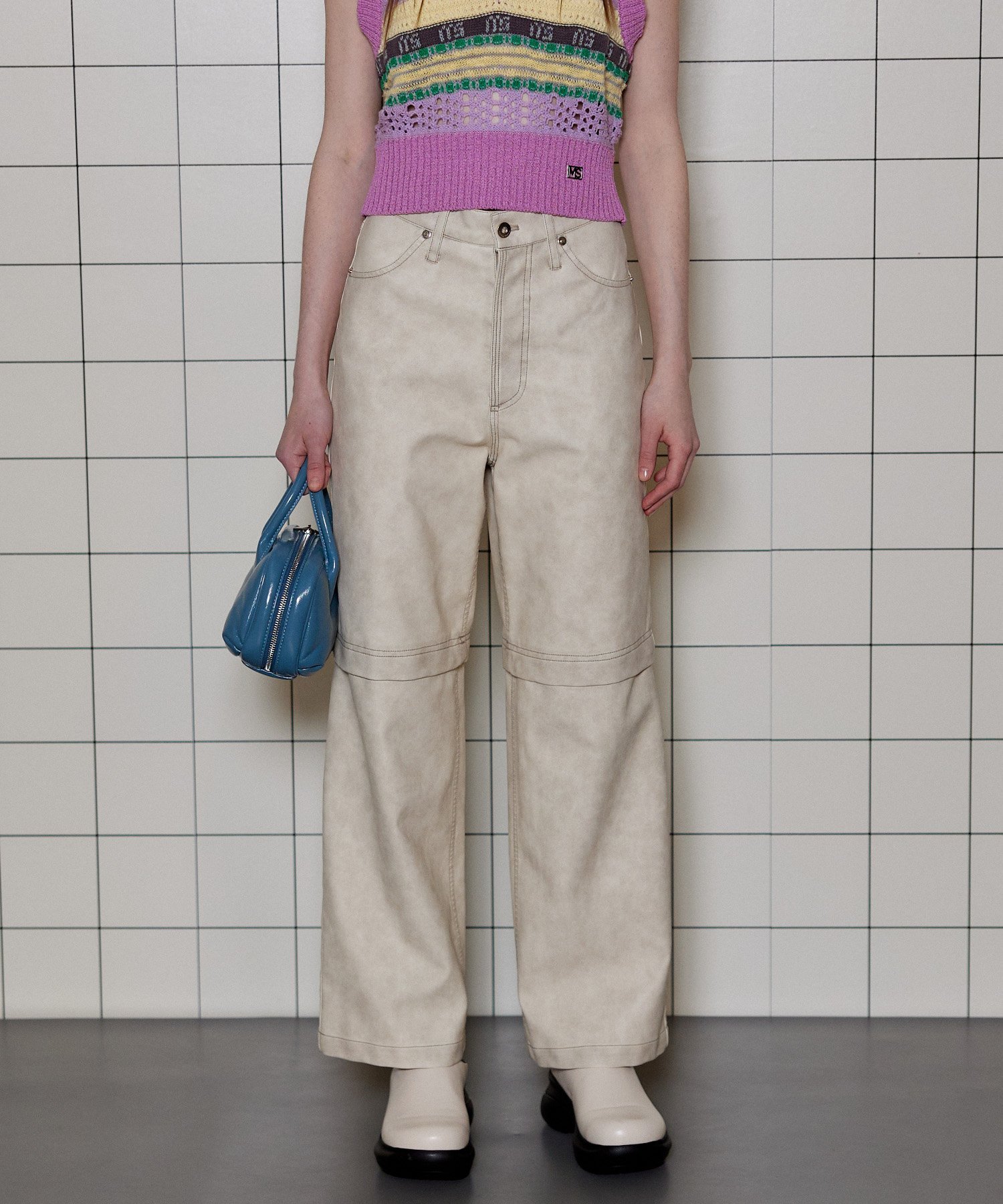 MAISON SPECIAL 2way Leather Pants メゾンスペシャル パンツ その他のパンツ ホワイト ブラック