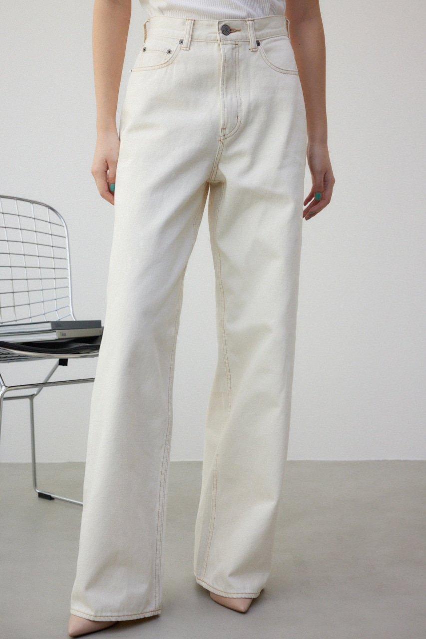 【SALE／50%OFF】AZUL BY MOUSSY AZUL DENIM ハイウエストスーパーワイド アズールバイマウジー パンツ ジーンズ・デニムパンツ ブルー ホワイト【送料無料】のサムネイル