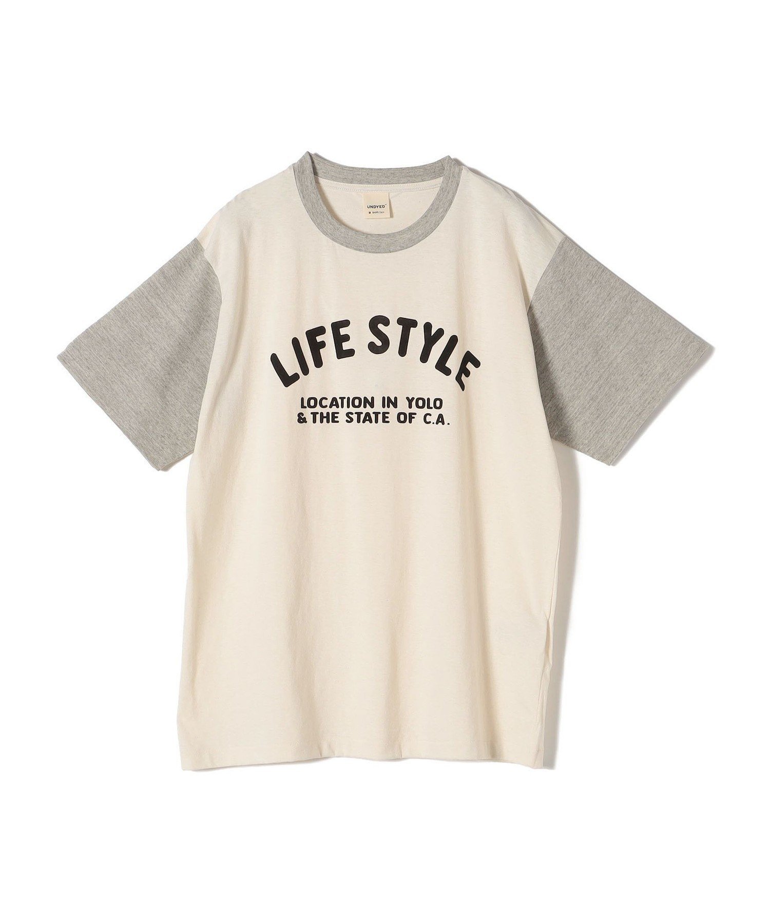 【SALE／70%OFF】SHIPS Days 【SHIPS DAYS別注】UNDYED: プリント ショートスリーブ Tシャツ シップス トップス カットソー・Tシャツ グレー ブラウン