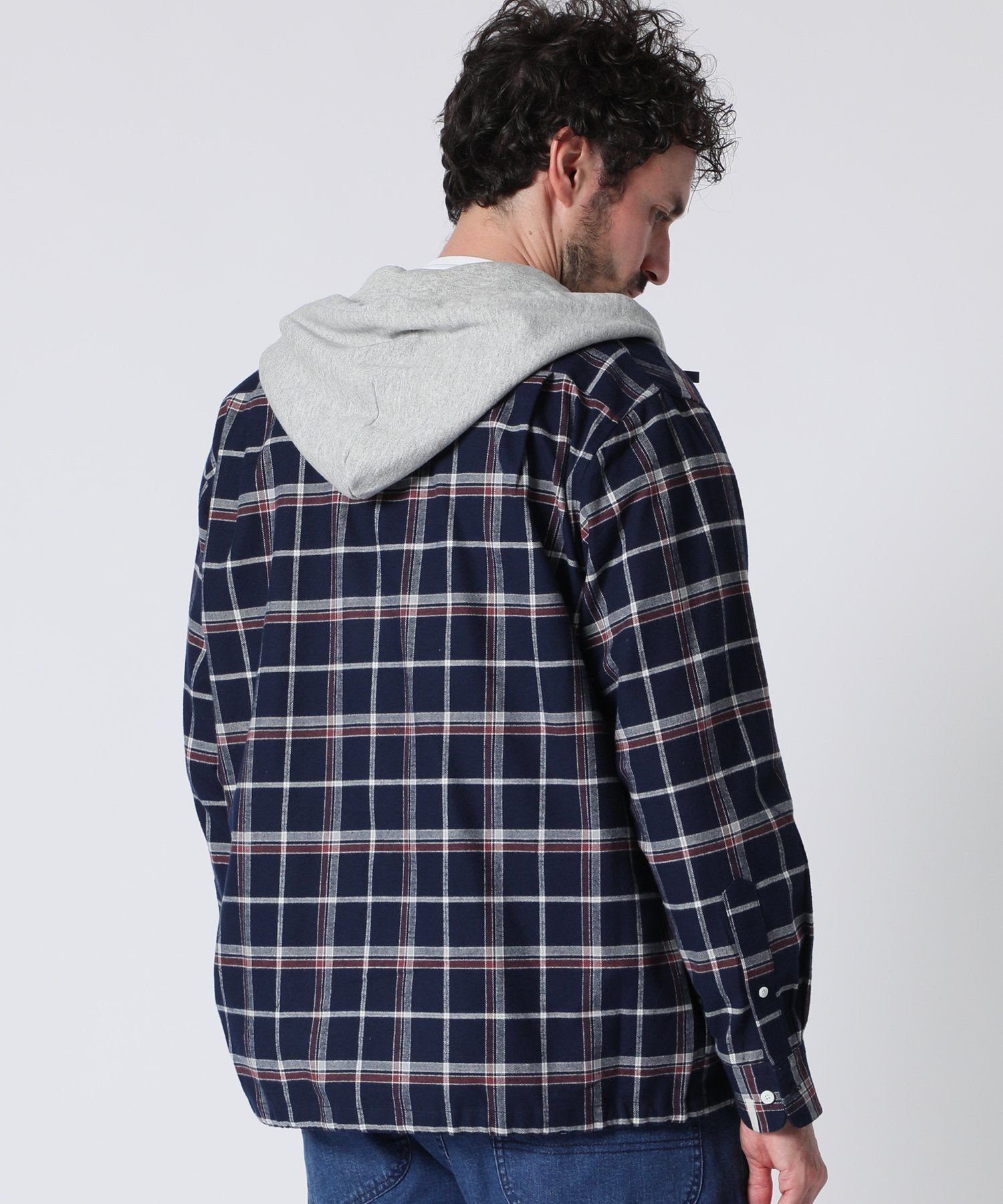 【SALE／40%OFF】Psycho Bunny [WEB限定]フーディ フランネルチェック シャツ サイコバニー トップス シャツ・ブラウス ブルー【送料無料】