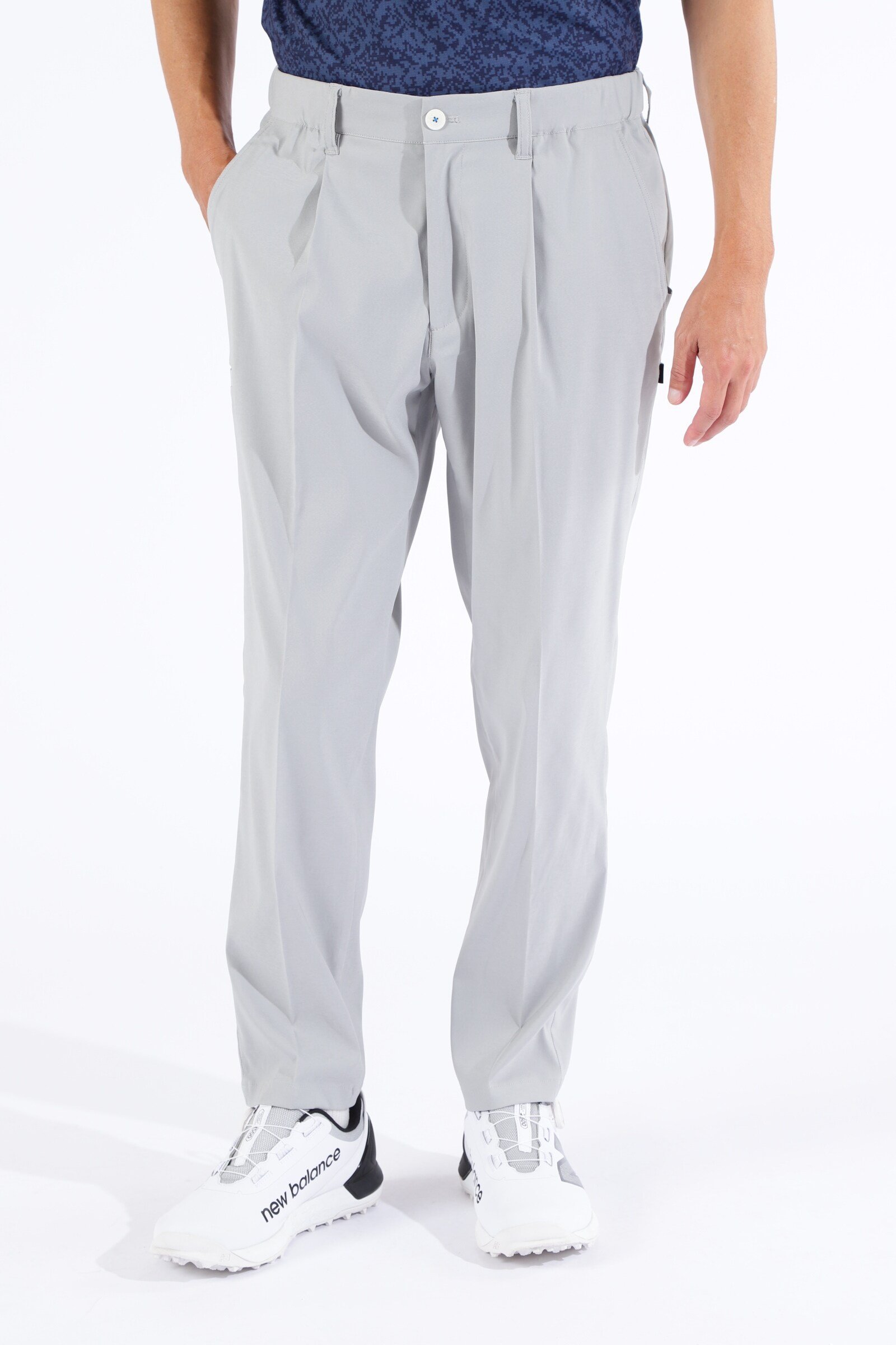 New Balance Golf ストレッチ ワンタック ワイド ロングパンツ (MENS WORLD) ニューバランスゴルフ パンツ その他のパンツ ネイビー グレー イエロー ブラック【送料無料】