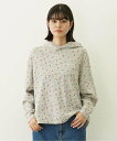 MILKFED. CHERRY PATTERN WAFFLE HOODIE TOP ミルクフェド トップス パーカー・フーディー ホワイト グレー【送料無料】