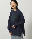【SALE/44%OFF】LAKOLE フロッキーロゴスウェット ラコレ トップス スウェット・トレーナー ネイビー グレー ホワイト