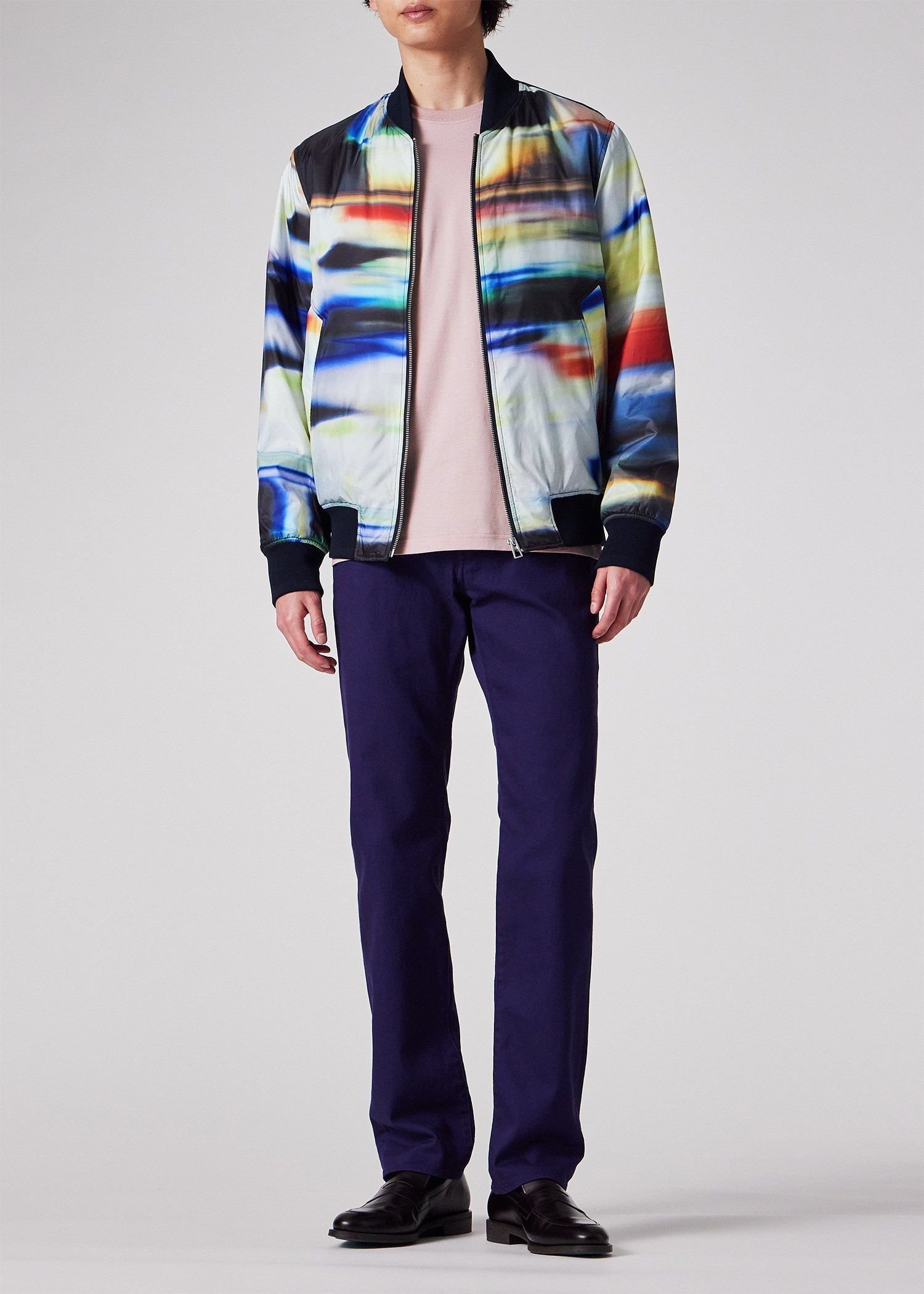 【SALE／30%OFF】PS Paul Smith "Motion Blur" MA-1ブルゾン ポール・スミス ジャケット・アウター その他のジャケット・アウター ホワイト【送料無料】