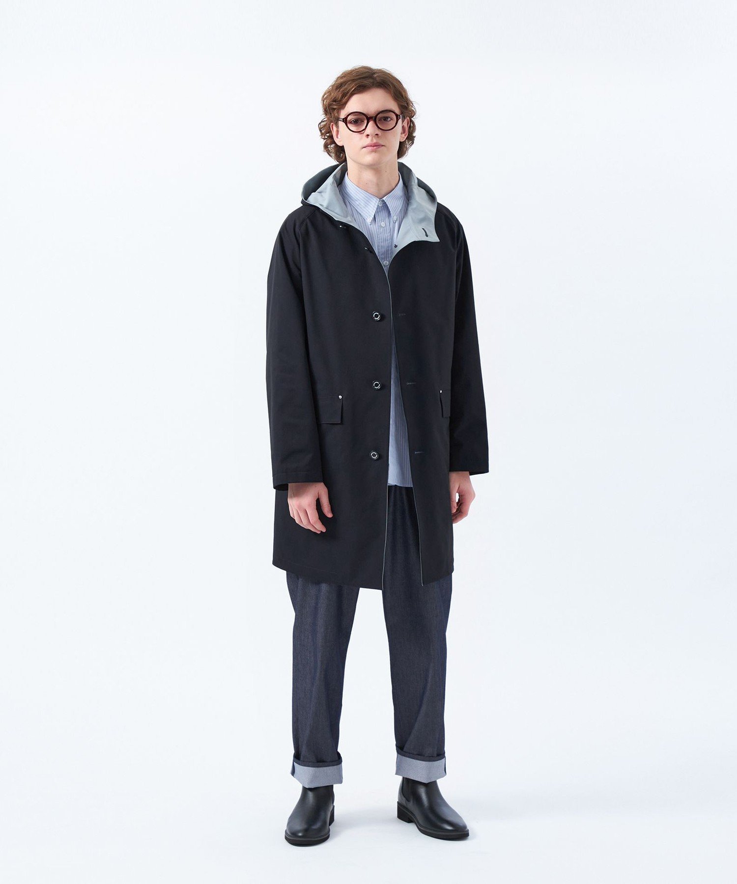 MACKINTOSH PHILOSOPHY HUNTLEY(ハントリー) HOOD バイカラーソロテックスタフタ マッキントッシュ フィロソフィー ジャケット・アウター その他のジャケット・アウター ネイビー【送料無料】