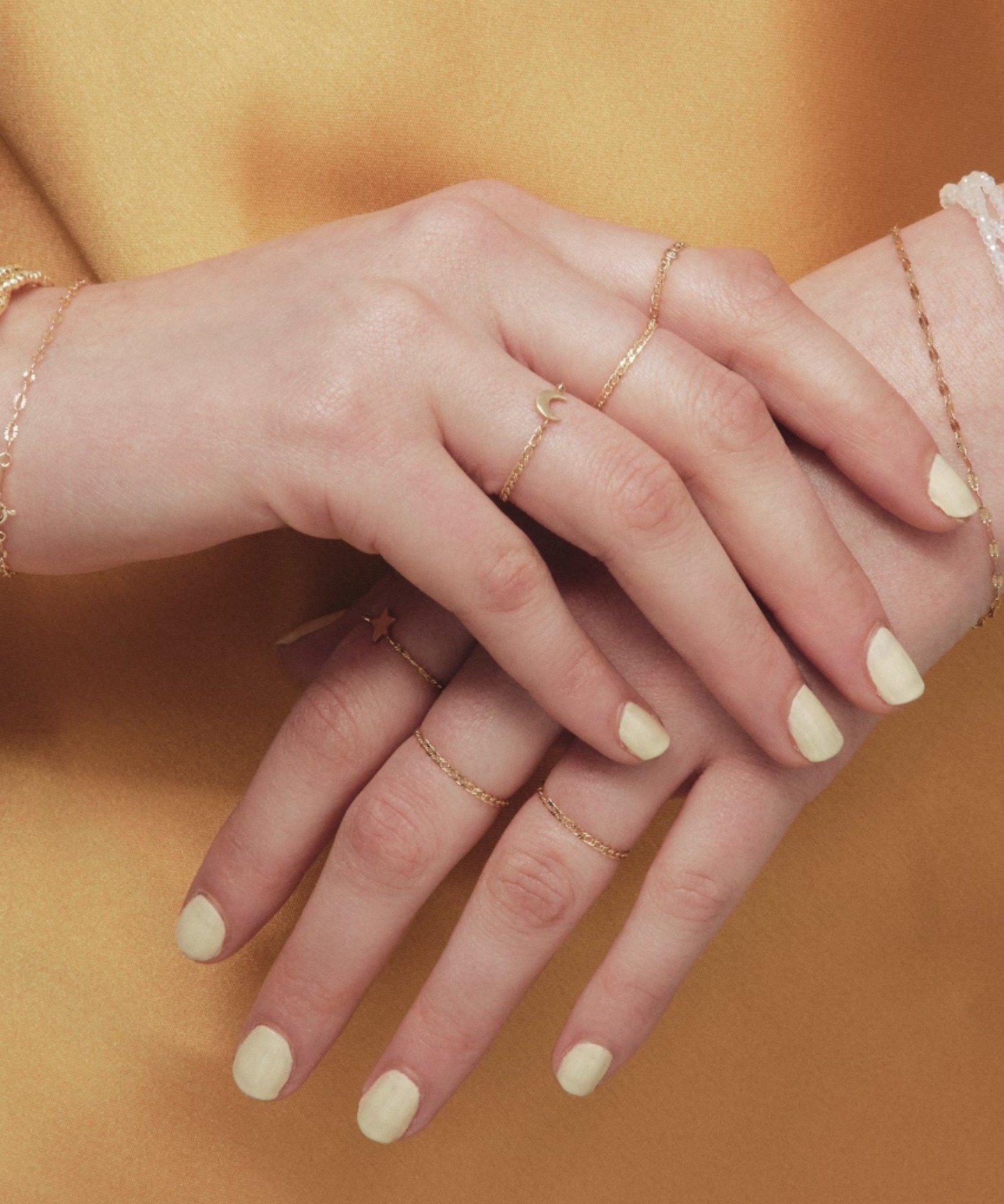 les bon bon les bonbon/Diamond chain ring ダイヤモンド チェーン リング 10金 フォブ アクセサリー・腕時計 リング・指輪 ゴールド