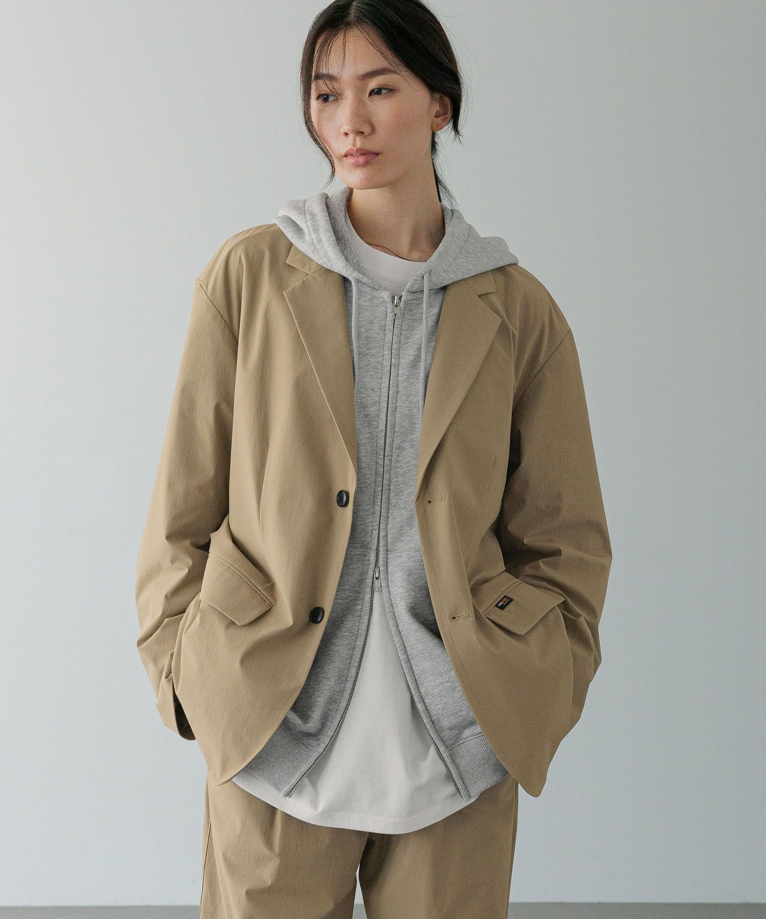 LOWRYS FARM CORDURA2Bジャケット ローリーズファーム ジャケット・アウター ナイロンジャケット ベージュ ブラック