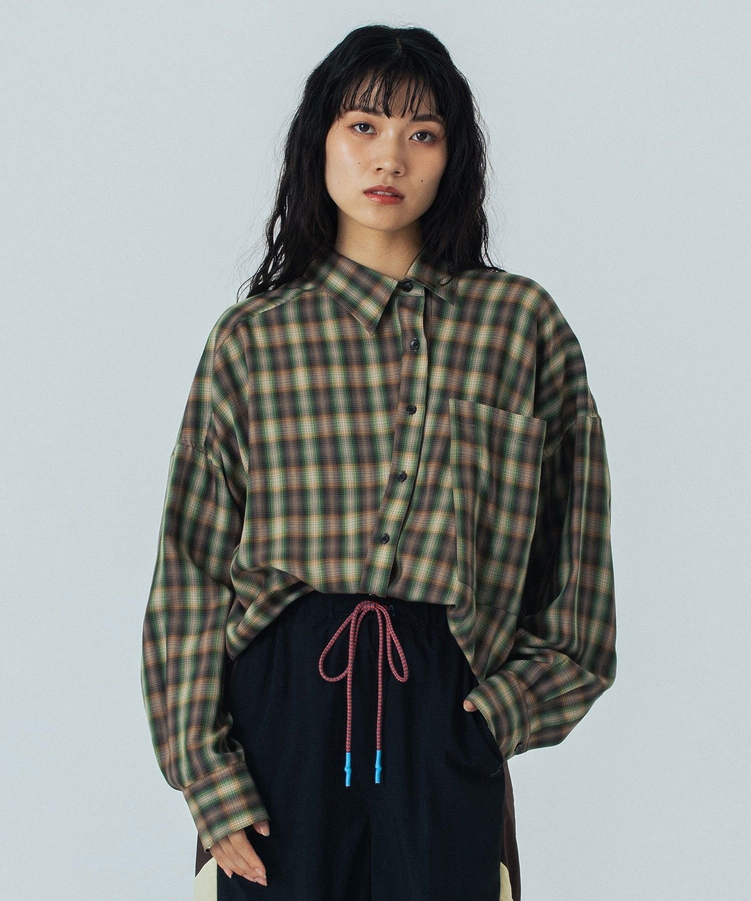 ROSE BUD ASYMMETRY SHIRT ローズバッド トップス シャツ・ブラウス ベージュ グリーン