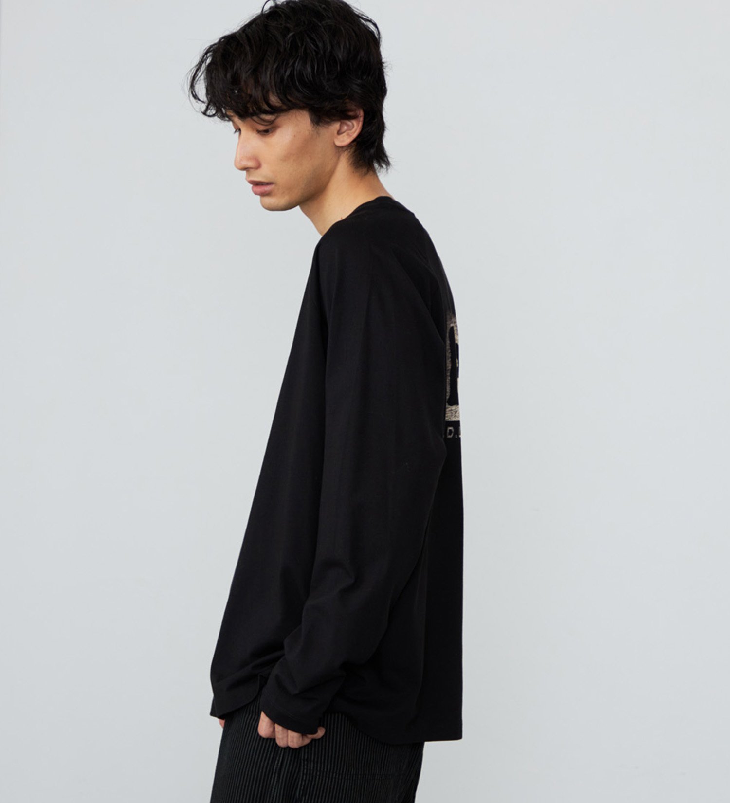 Lee Leeロゴバックプリント ロングスリーブTシャツ【ロングセラー】 エドウインオンラインモール トップス カットソー・Tシャツ ブラック ホワイト【送料無料】