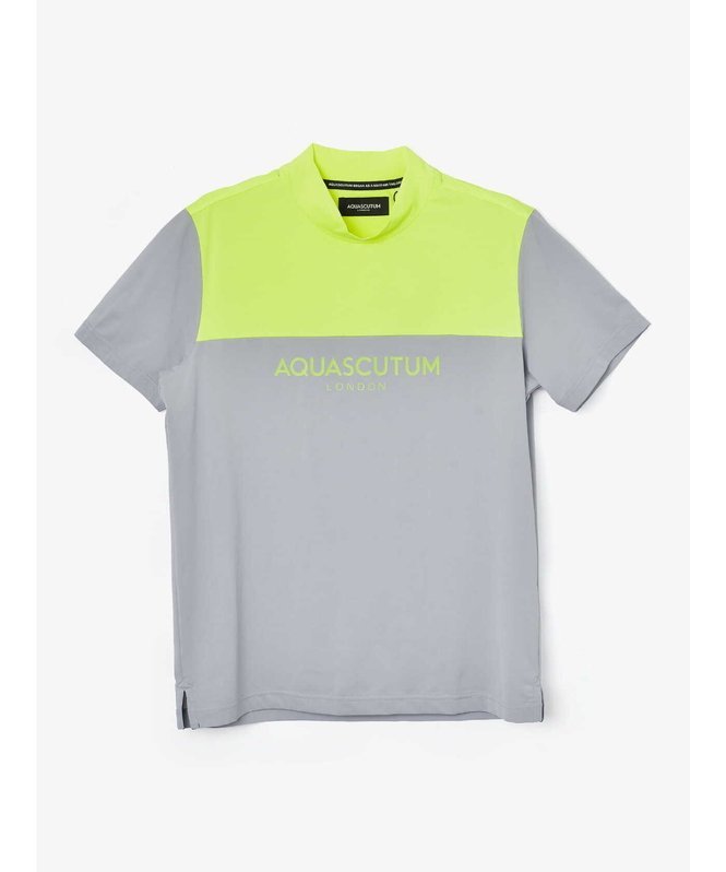 【SALE／50%OFF】Aquascutum GOLF GOLF MEN 配色切替モックネック アクアスキュータム トップス カットソー・Tシャツ ブルー グレー【送料無料】