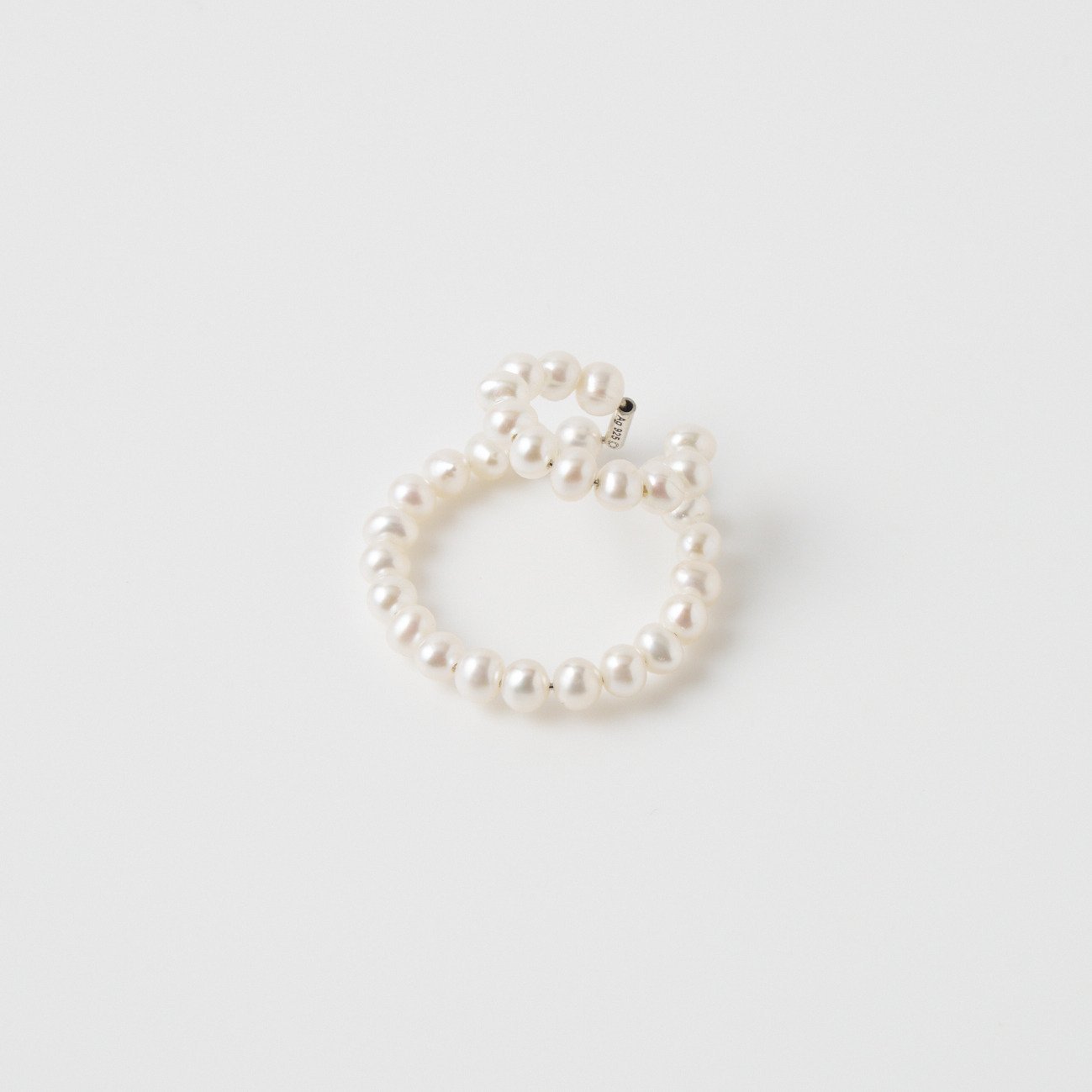 SASKIA DIEZ FW PEARL EARCUFF DOUBLE エリオポール アクセサリー・腕時計 ピアス ホワイト【送料無料】