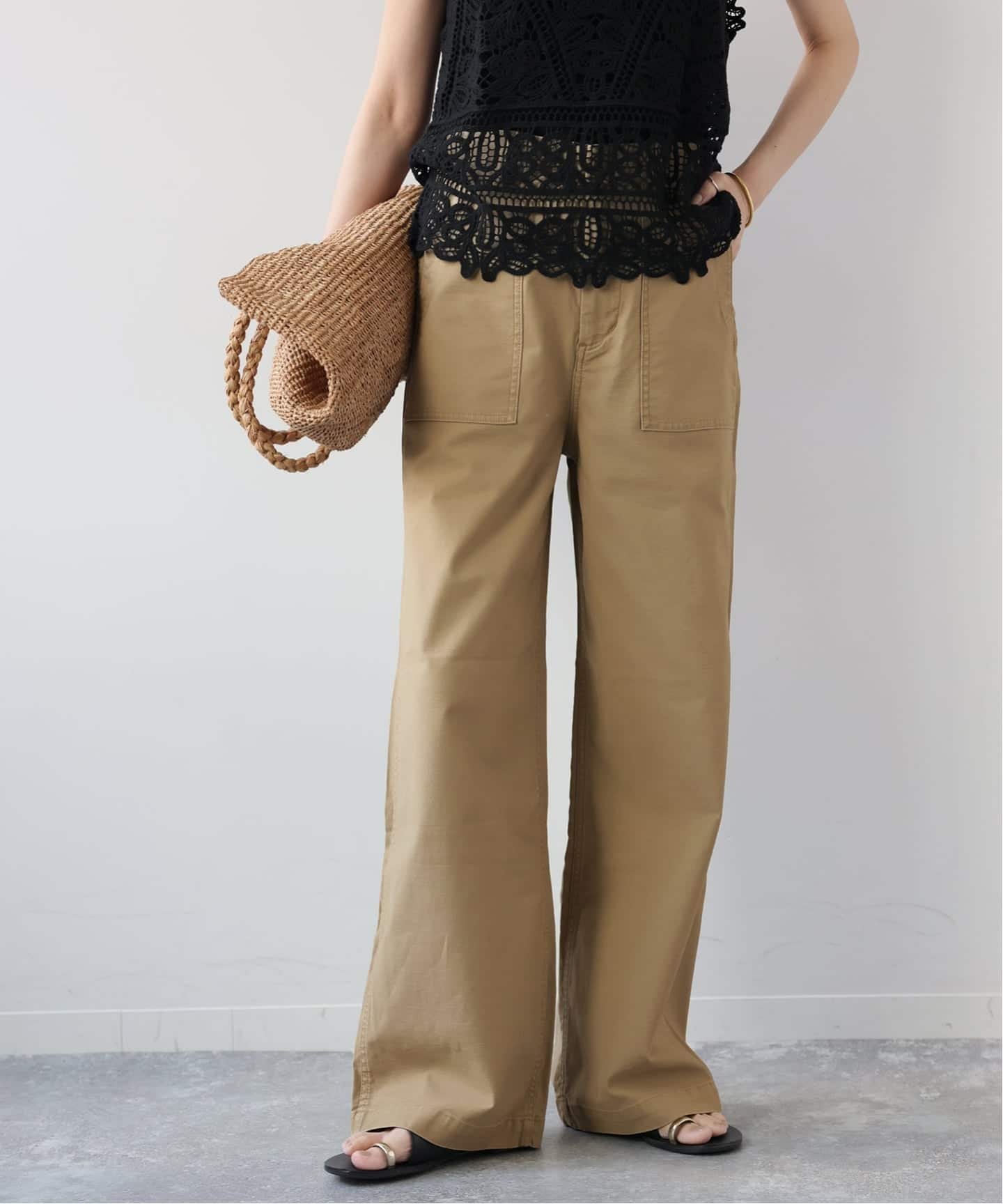 JOURNAL STANDARD relume 《追加2》ワイドベイカーパンツ ジャーナル スタンダード レリューム パンツ カーゴパンツ ベージュ ホワイト ブラック カーキグリーン