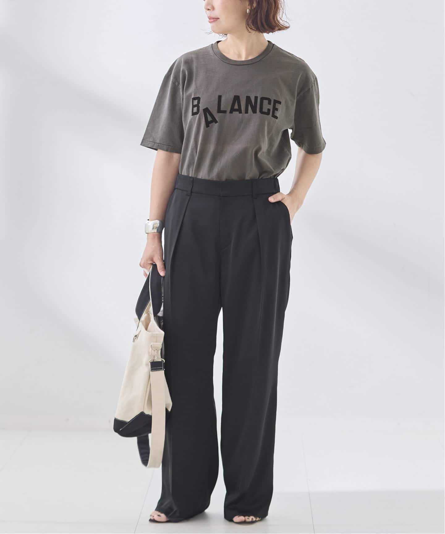 JOURNAL STANDARD L'ESSAGE 《別注》【MIXTA/ミクスタ】BALANCE CREW T-SHIRTS:Tシャツ ジャーナルスタンダード レサージュ トップス カットソー・Tシャツ ベージュ ブラック