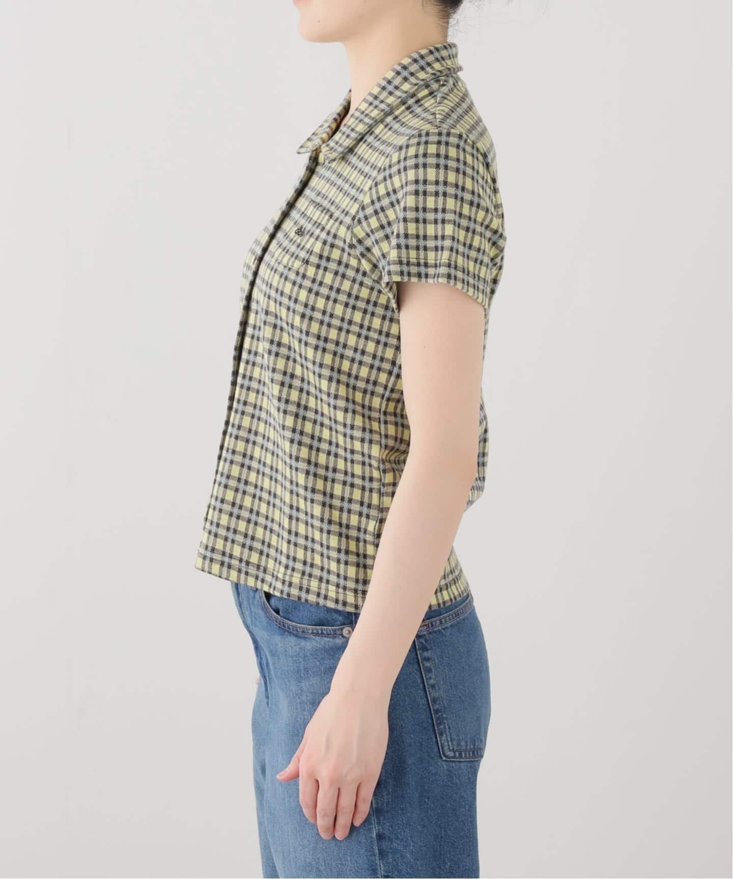 Oriens JOURNAL STANDARD 【OBEY / オベイ】LILA MICRO CHECK P SS オリエンス ジャーナルスタンダード トップス カットソー・Tシャツ イエロー【送料無料】