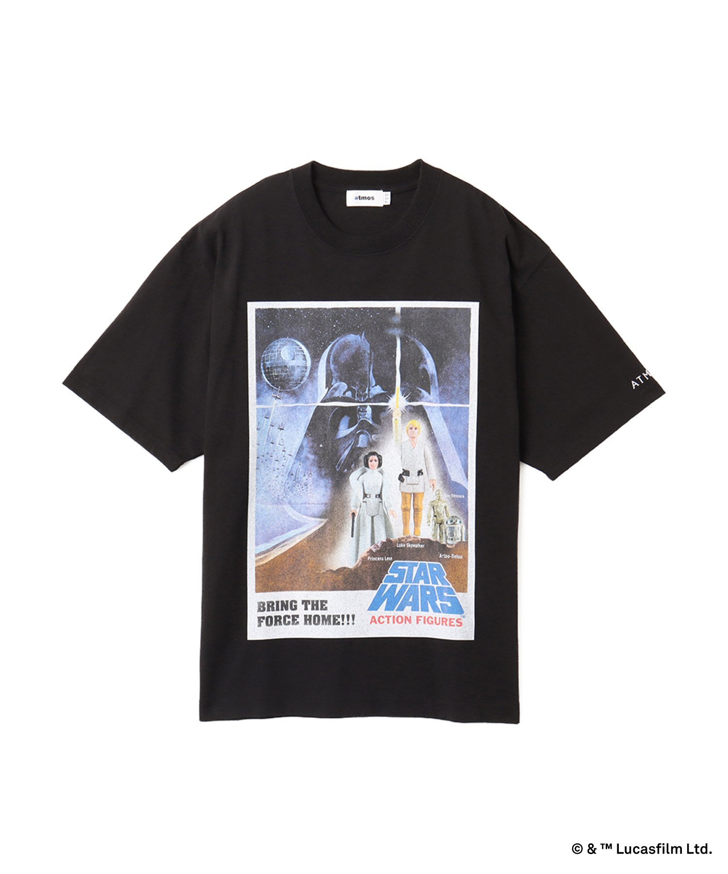 atmos atmos [STAR WARS] FIGURES T-shirts BLACK アトモス トップス カットソー・Tシャツ ブラック