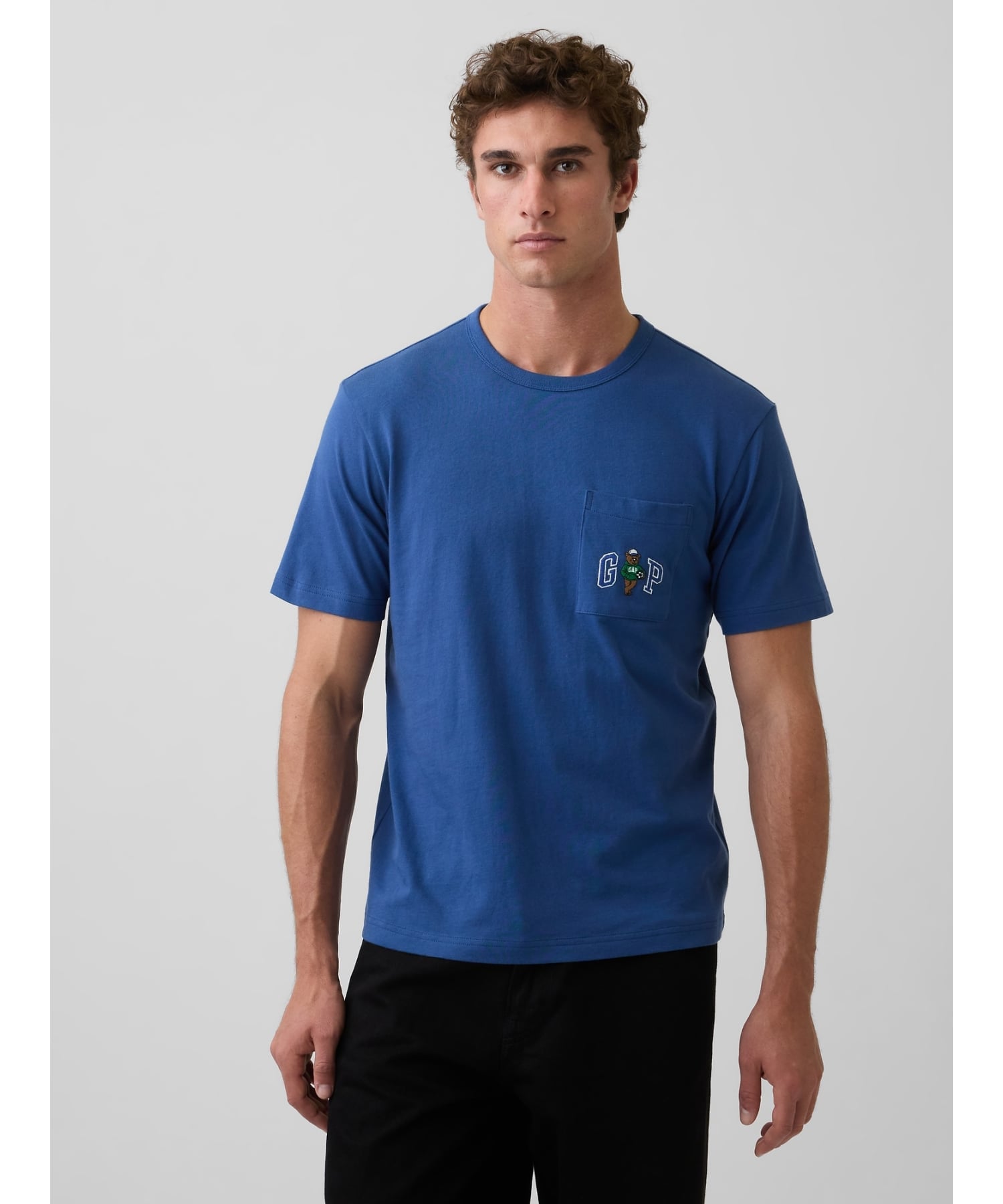 【SALE／59%OFF】GAP (U)リラックスフィット ブラナンベア GAPロゴTシャツ ギャップ トップス カットソー・Tシャツ ホワイト ブルー
