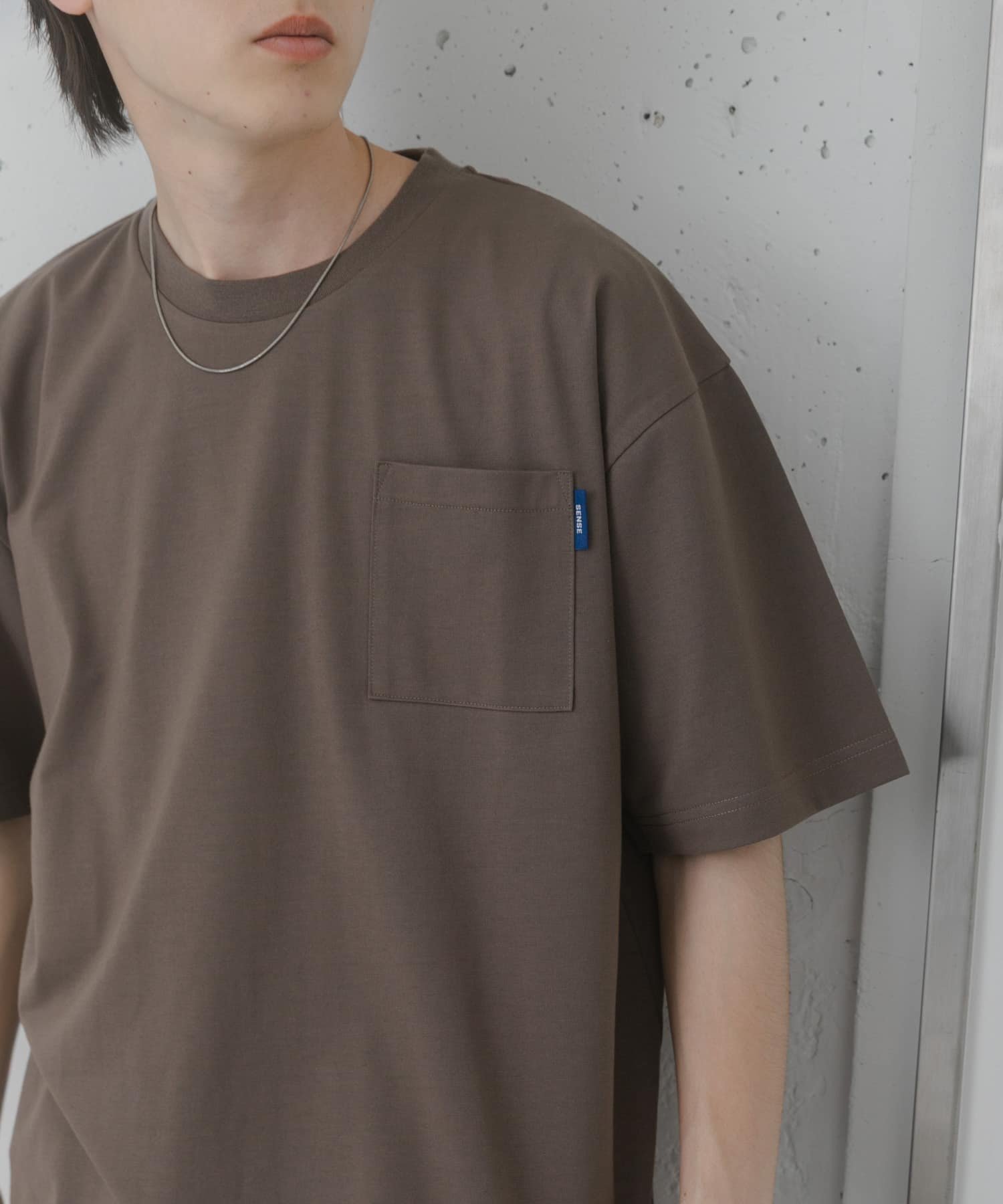 SENSE OF PLACE 『UR TECH ひやサラクール』リラックスポケットTシャツ センス オブ プレイス トップス カットソー・Tシャツ イエロー ブラック ホワイト ブラウン