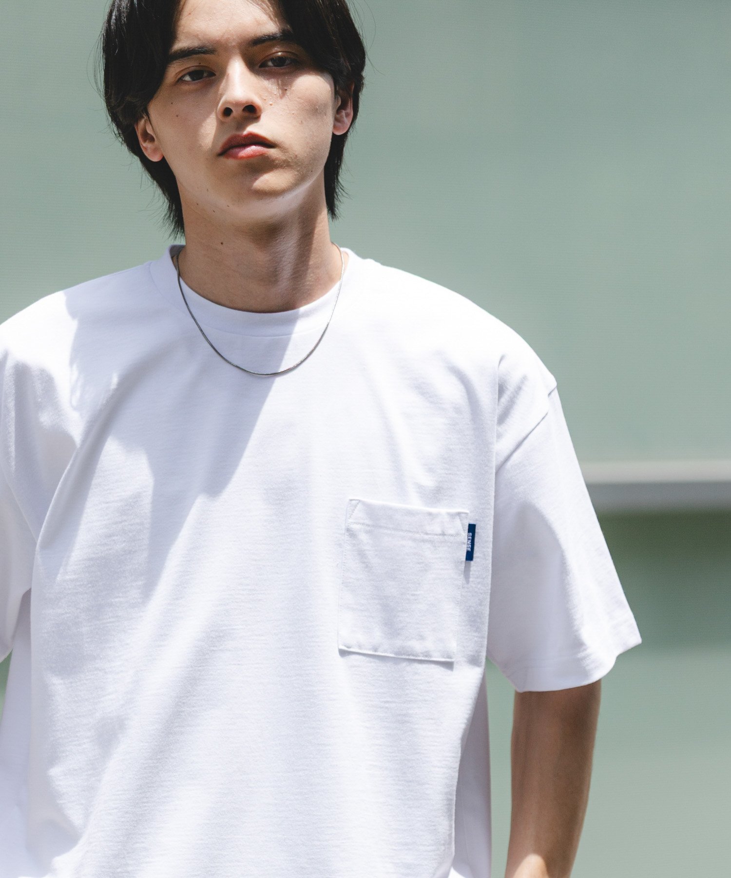 SENSE OF PLACE 『UR TECH ひやサラクール』リラックスポケットTシャツ センス オブ プレイス トップス カットソー・Tシャツ イエロー ブラック ホワイト ブラウン