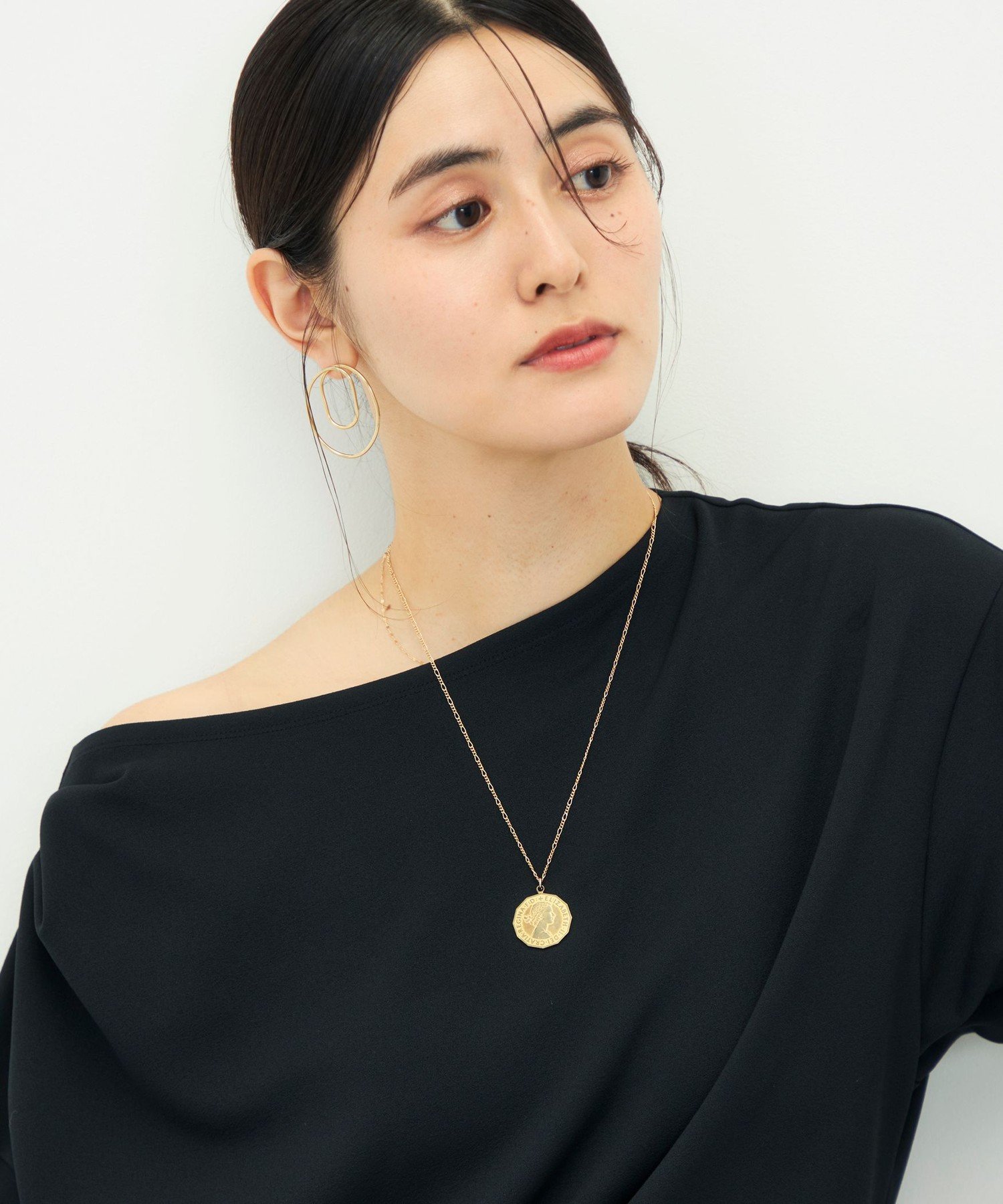 【BECシリーズ】《セットアップ対応》ウォッシャブルライトダンボールジョーゼット2WAYプルオーバー ノーリーズ トップス カットソー・Tシャツ ブラック カーキグリーン