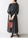 【SALE／10%OFF】SHIPS WOMEN 【WEB限定】＜手洗い可能＞シャーリングバックタイワンピース◇ シップス ワンピース ロングワンピース/マキシワンピース ブラック グレー オレンジ ブルー【送料無料】