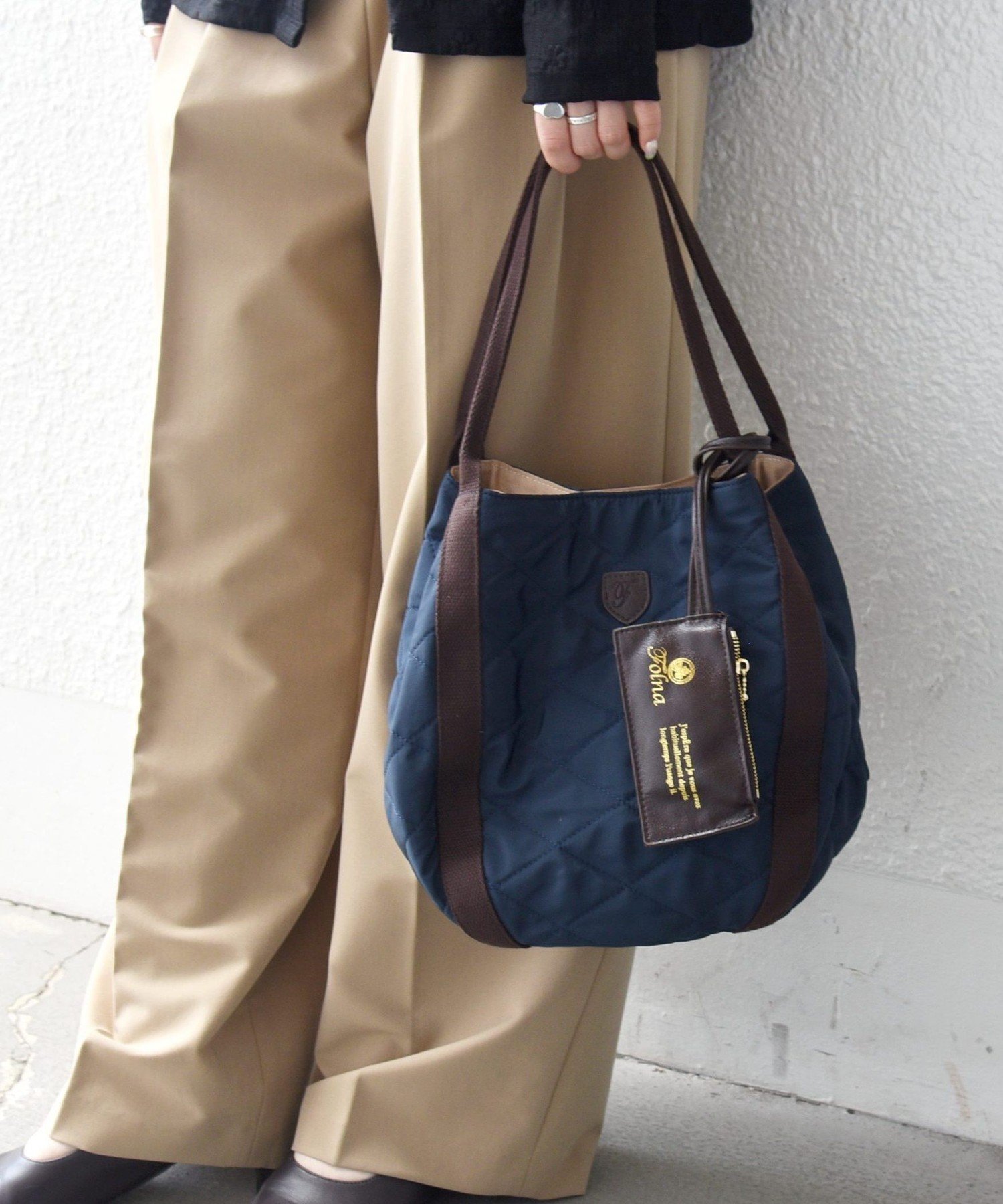 楽天市場】キルティング（カラーネイビー）（トートバッグ｜レディース