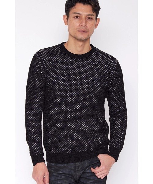 【SALE／10%OFF】TORNADO MART TORNADO MART∴カスリネットモールクルーネックニット トルネードマート ..