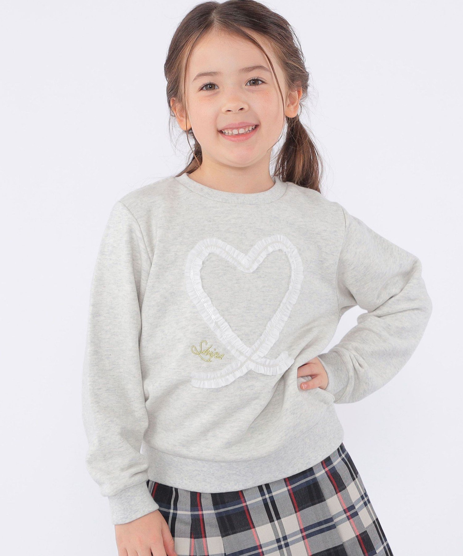 SHIPS KIDS SHIPS KIDS:100~130cm / スパンコール フリル スウェット シップス トップス スウェット・..