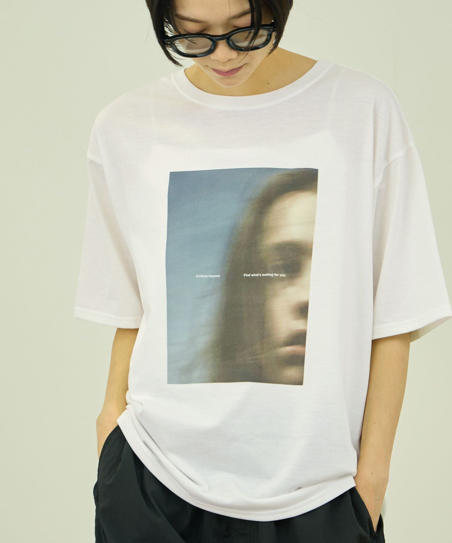 VICKY フォトTシャツ ビッキー トップス カットソー・Tシャツ ホワイト